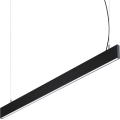 Ideal Lux - LED-Pendelleuchte an Stahlseil STEEL LED/29W/230V 4000K CRI 90 120 cm schwarz